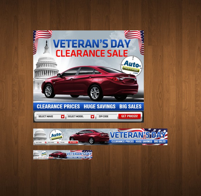 Create A Winning Banner For A Cool Auto Company Veterans Day