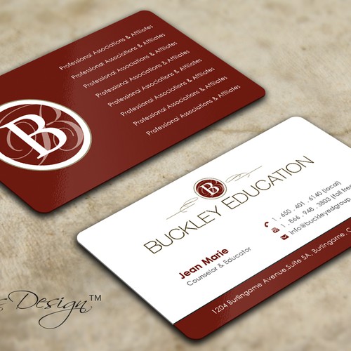 Buckley Education An Educational Consulting Firm Business Card Contest