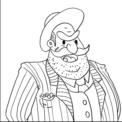 Mafia Cartoon Character for NFT Design by Halit Büyükyılmaz