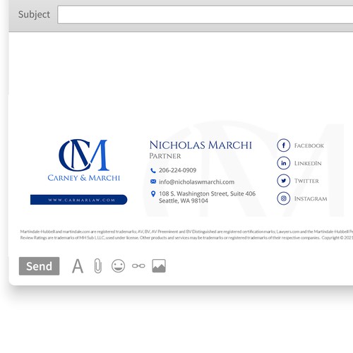 Signature Block for a Modern Law Office Design by Iconic Graphic