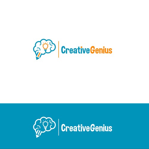 "Creative Genius" Logo for an art school. Design by yudilima