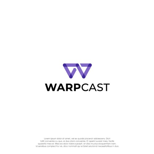 Warpcast logo Ontwerp door oakbrand™