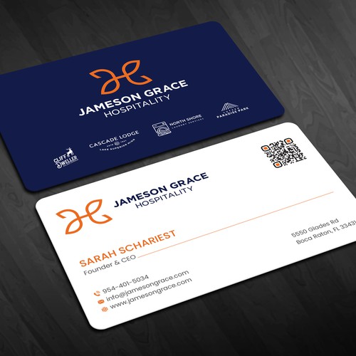 Create a modern and clean business card for a parent company with 4 subsidiaries Design by Lvana_art©