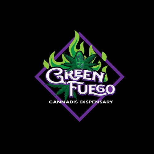 GREEN FUEGO cannabis dispensary logo Design by M.C.M_Design