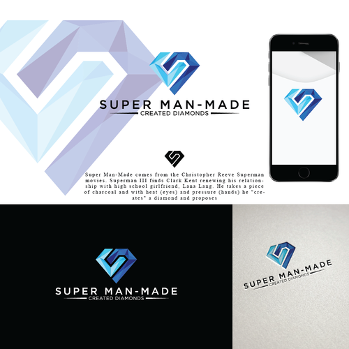 Strong & Simple design for our Super Man-Made Created Diamonds Design by ♛ clever studio ♛