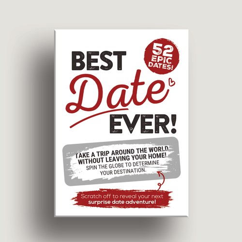 create a fun and eye-catching design for our date night idea box. Design by intanamir