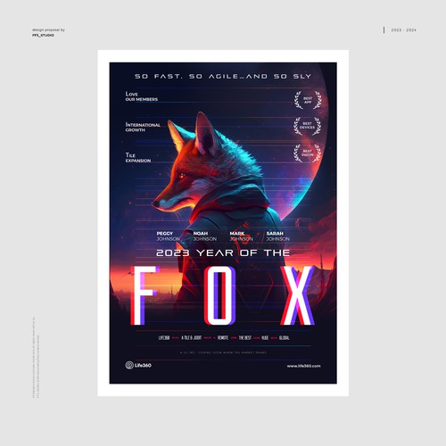 Design di Life360 2023 Year of the Fox Poster di FF3