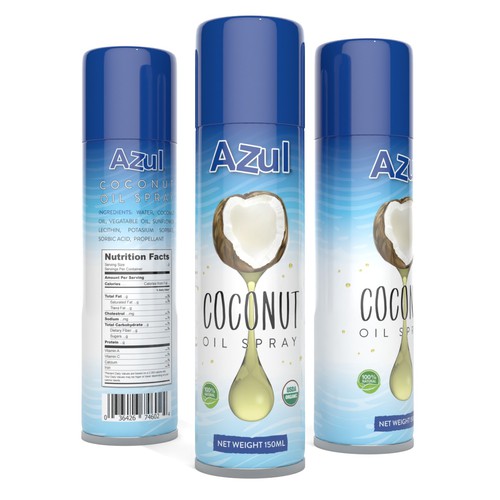 Create Product Extension for Azul Coconut Product - Azul Coconut Oil Spray Design von Dionissis Feleris