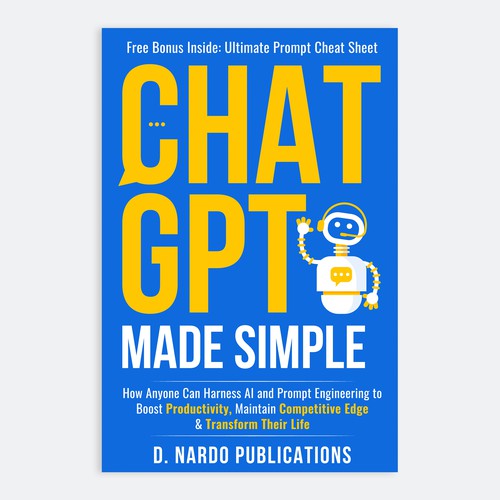 Professional Cover for BEST-SELLING BOOK about ChatGPT & AI Design by Unboxing Studio