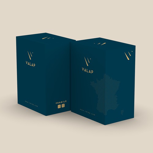 Clean packaging redesign (shippers) for the leader e-commerce wine company in France Design by Imee008