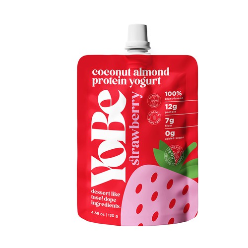 Create Eye-Catching Packaging for YoBe's Protein Yogurt to Shine at Whole Foods Design by MKaufhold