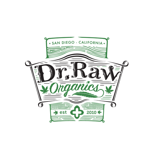 'Dr.Raw' - Organic Cannabis Products Logo Design by rizkia