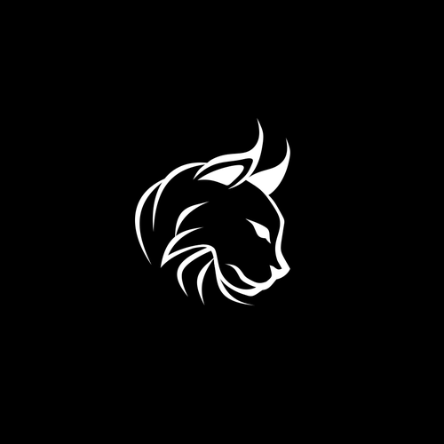 Create a simple black and white logo of a Lynx (the animal) - no text ...
