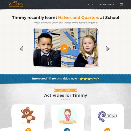 Design a fun website for kids and parents Design by ♾️e2infinity♾️