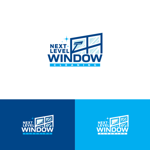eye-catching window cleaning logo, appeals to homeowners. Design by rzaltf