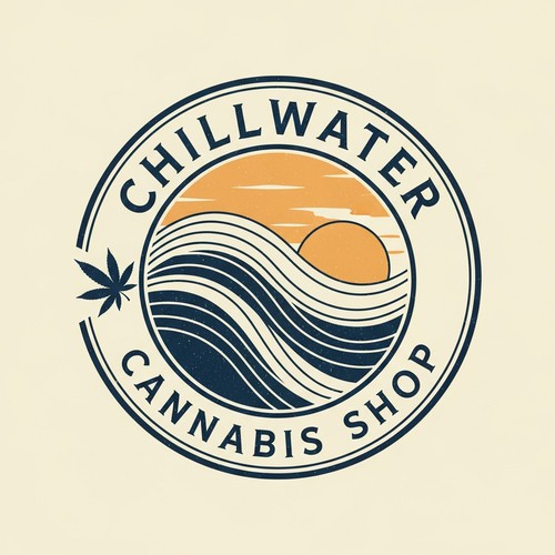Chillwater Cannabis Shop Logo - Calm the Noise, Find Your Better Design by Kavinda Malaka