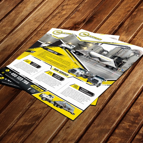 Trucking company marketing flyer Design by idea@Dotcom