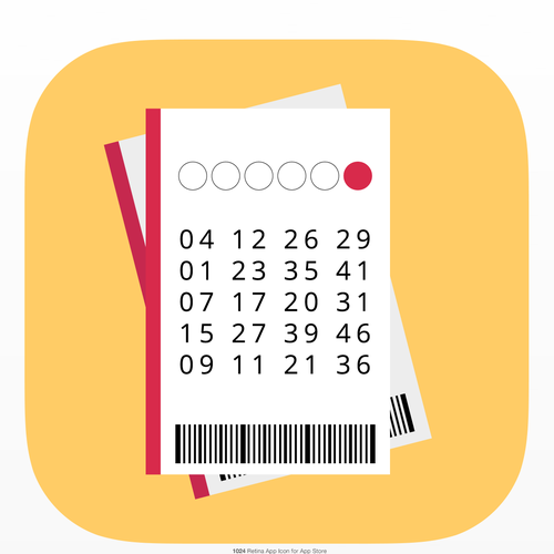 Create a cool Powerball ticket icon ASAP! Design by MKraj
