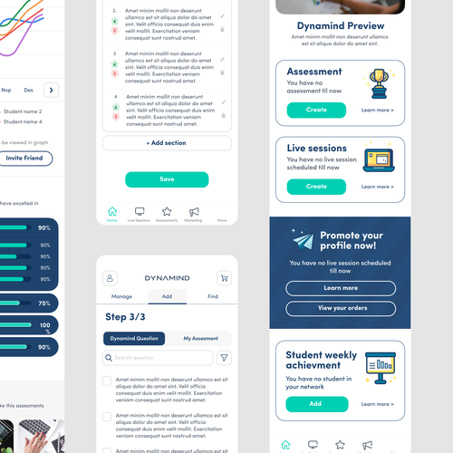 Mobile App Screens design for AI based Technology start up Design by P E R I