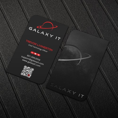 Create a Stellar Space-Themed Business Card for Galaxy IT Design by Design_SKR