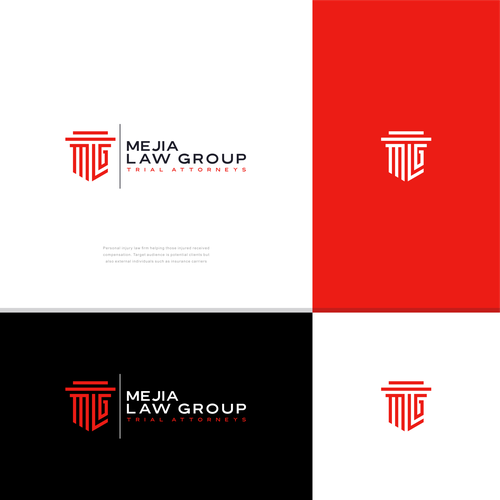 Modern, sleek law firm logo and branding Design by n a r e n d r a