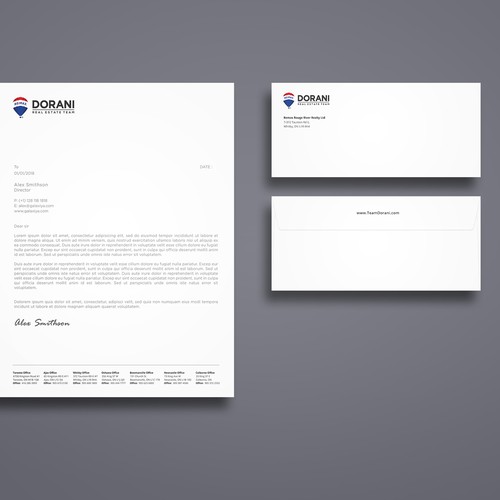 BUSINESS CARD, LETTERHEAD & ENVELOPE Design by Galaxiya