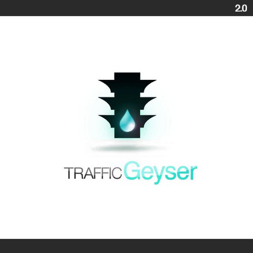 T-R-A-F-F-I-C   g-e-y-s-e-r  Logo Design by frank jefferis