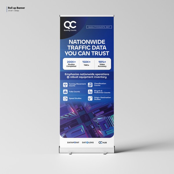 Design by Sangaji Aristo titled "Rollup Banner: QC"