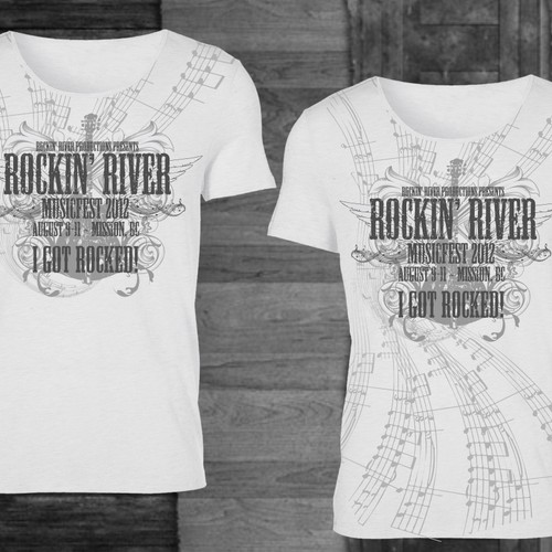 Cool T-Shirt for Country Music Festival Design by greenbutho78
