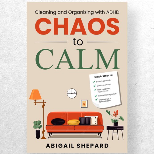Simple and Empowering book cover for cleaning and organizing Diseño de ryanurz