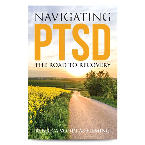 Design a book cover to grab attention for Navigating PTSD: The Road to Recovery Design por HAREYRA