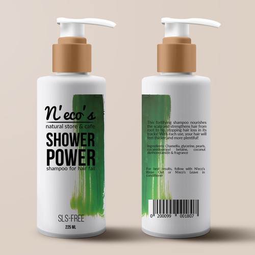 Natural Chemical Free Shampoo Bottle Label Design Product label contest