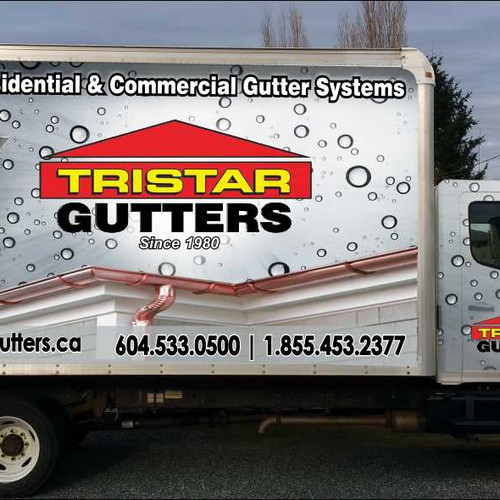 Tristar Gutter truck vehicle wrap (I AM HAVING A PRO INSTALL WRAP) Design by T i f a n y' s