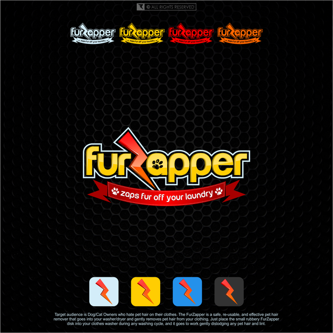 The Fur Zapper Logo Needed Brand New Patented Product Logo design