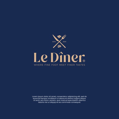 Create the Signature Identity for 'Le Dîner' - A Gourmet Odyssey Awaits! Design by Yantoagri