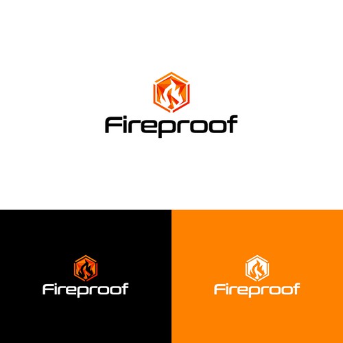 isometric fire logo Design by keoart