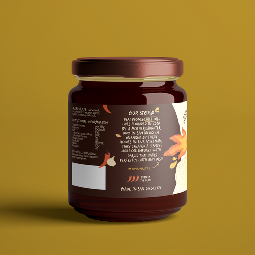 Eye catching packaging label for spicy chili oil jar Design por O1iviaTaylor