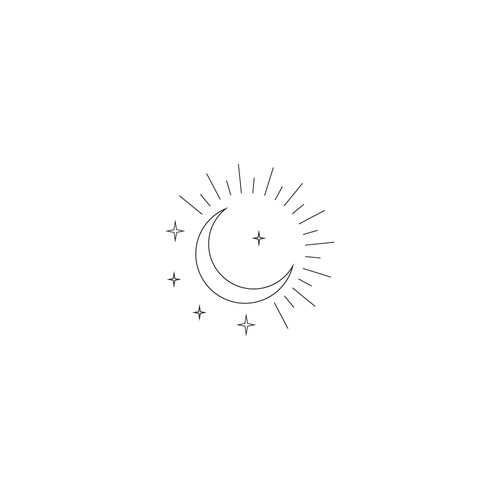 Design Sentimental Sun, Moon & Stars Tattoo di seungb