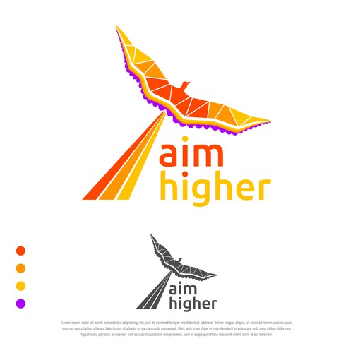 EARTH SONGさんのaim higherデザイン