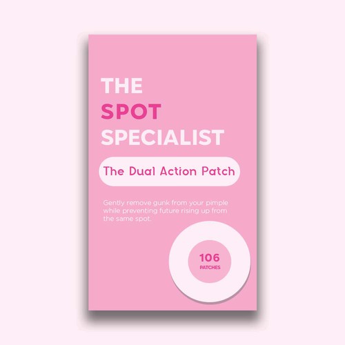 Pimple Patch PACKAGING to appeal to FEMALE BEAUTY user Design by 04kk graphics
