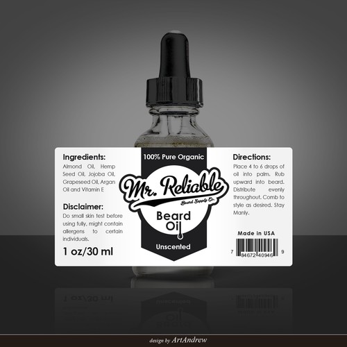 Create A Product Label For A Beard Oil Bottle Product Label Contest