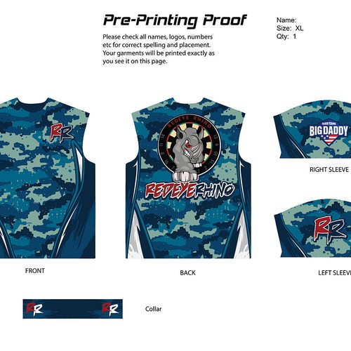 Professional Camo Darts Jersey Other clothing or merchandise contest