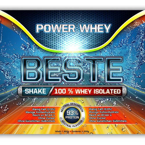 Striking, colourful, fruity label needed for the best Protein Design von cos66