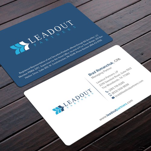 New Business Card Design For Investment Bank