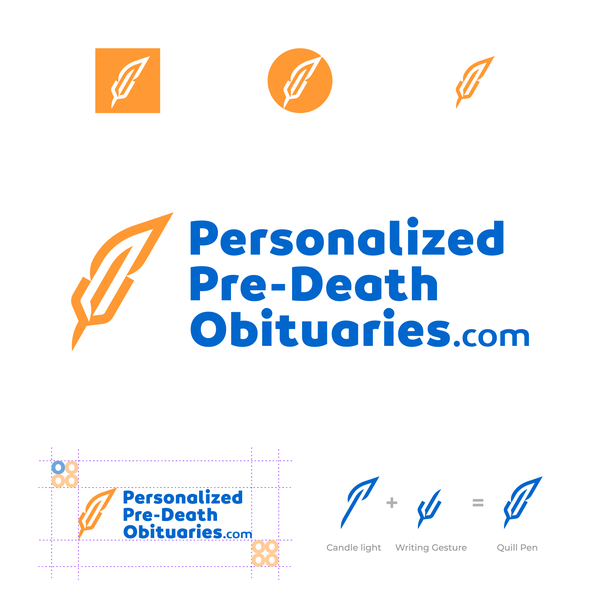 Bold Logo & brand style guide for Obituaries online.