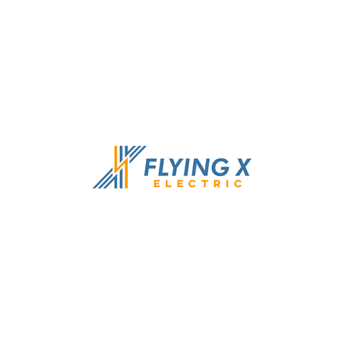 Flying X Electric Logo Design by Trader In Spices