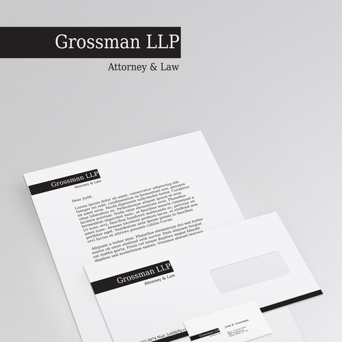 Help Grossman LLP with a new stationery Diseño de LukasPortfolio