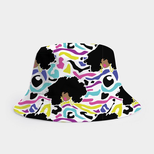 Bucket Hat Designs for Girls (black culture theme) Design by aSveta