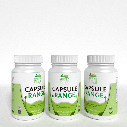 Capsule Bottle Label Design Design von Dimadesign