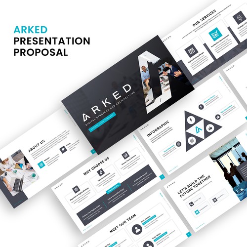 Arked company PowerPoint presentation Design by SlideFactory